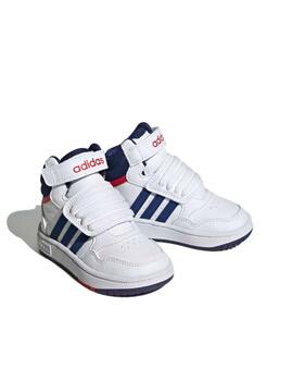 Zapatilla Adidas Hoops Mid 3.0 AC Bebé Blanc/Azul