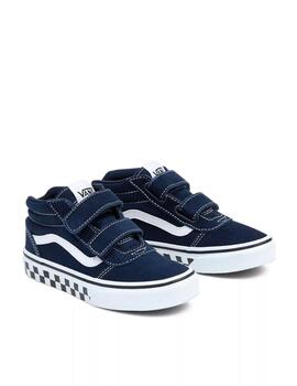 Zapatilla Vans YT Ward Mid V PS Marino/Blanco