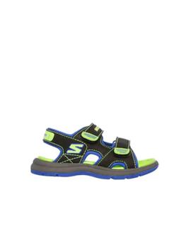 Sandalia Skechers Sun Sport Bebé Negro/Lima