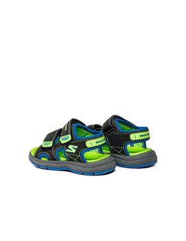 Sandalia Skechers TD Sun Sport Negro/Lima