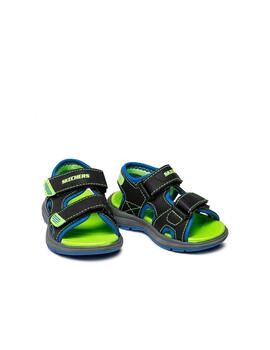 Sandalia Skechers TD Sun Sport Negro/Lima