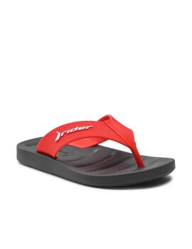 Chancla Rider K Free Slide Negro/Rojo