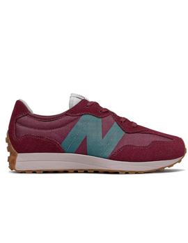 Zapatillas New Balance 327 GS para niños granate y azul