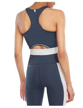 Top Puma Mujer Run High Shine Crop Azul