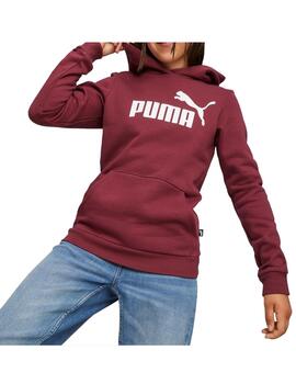 Sudadera Puma ESS Logo Hoodie FL B Granate