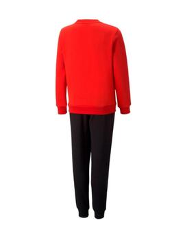 Chandal Puma No1 Logo Sweat Kids Rojo/Negro