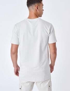 Camiseta Project X Paris Bordado Beige/Blanco