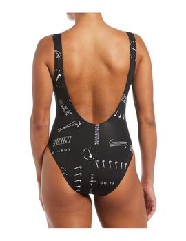 Bañador Nike Nessb356 Playa Mujer Negro/Blanco