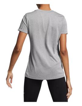 Camiseta Nike W Dry Leg Crew Mujer Gris