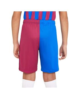 Pantalon Corto Nike FCB Y 21/22 Azul/Grana
