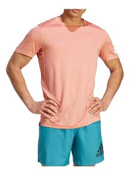 Camiseta Adidas Run It Tee Hombre Rosa