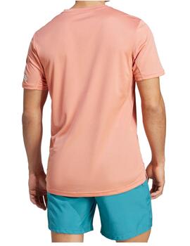 Camiseta Adidas Run It Tee Hombre Rosa