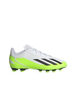 Bota Adidas X CrazyFast.4 FxG J Blanco/Negro/Fluor