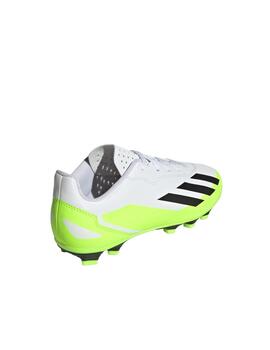 Bota Adidas X CrazyFast.4 FxG J Blanco/Negro/Fluor