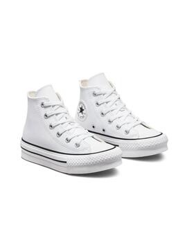Zapatilla Converse Eva Plaform Alta Piel GS Blanco
