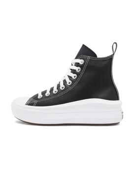 Zapatilla Converse Move Alta Piel GS Negro/Blanco