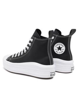 Zapatilla Converse Move Alta Piel GS Negro/Blanco