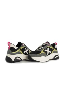 Zapatilla Munich Sabbia 04 Mujer Negro/Gris
