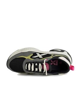 Zapatilla Munich Sabbia 04 Mujer Negro/Gris