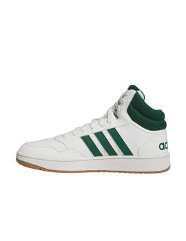 Zapatilla Adidas M Hoops 3.0 Mid Blanco/Verde
