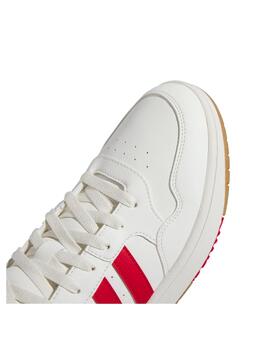 Zapatilla Adidas M Hoops 3.0 Mid Blanco/Rojo