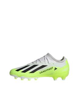 Bota Adidas X CrazyFast.3 MG JR Blanco/Negro/Fluor