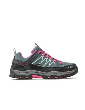 Zapatilla Trekking CMP Rigel Low WP K Verde/Fluor