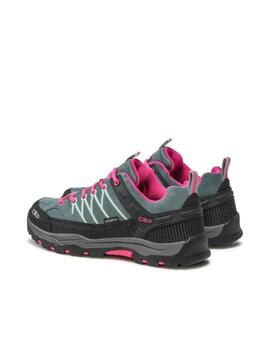 Zapatilla Trekking CMP Rigel Low WP K Verde/Fluor