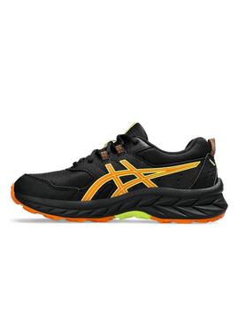 Zapatilla Asics Pre Venture 9 GS Negro/Naranja