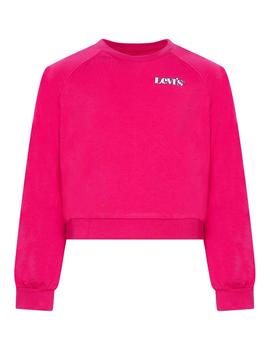 Sudadera Crew Levi´s para niña rosa