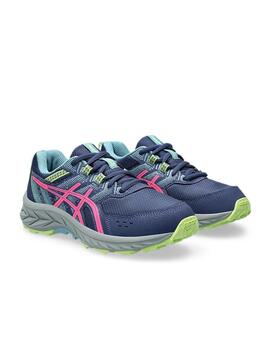 Zapatilla Asics Pre Venture 9 GS Azul/Rosa