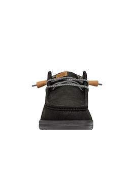 Zapatilla Hey Dude Wally Grip Craft Lea Negro