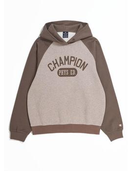 Sudadera Champion Hooded Hombre Beige/Marrón