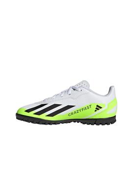 Bota Adidas X Crazyfast.4 Turf J Blanco/Fluor