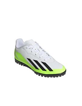 Bota Adidas X Crazyfast.4 Turf J Blanco/Fluor