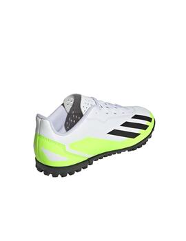 Bota Adidas X Crazyfast.4 Turf J Blanco/Fluor