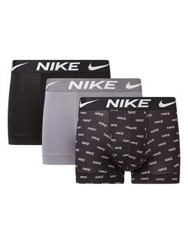 Boxer Nike Trunk 3PK Print/Gris/Negro