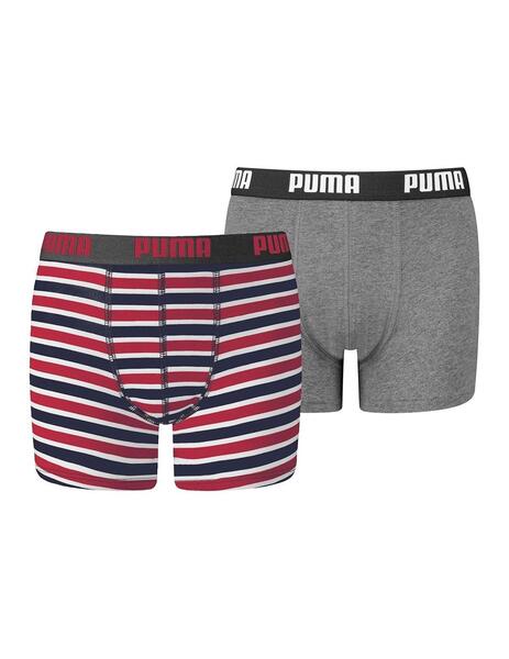 PUMA Calzoncillo boxer en Gris, Rojo, Negro