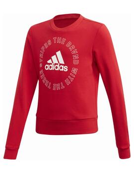 Sudadera Adidas Bold Crew Niña Roja