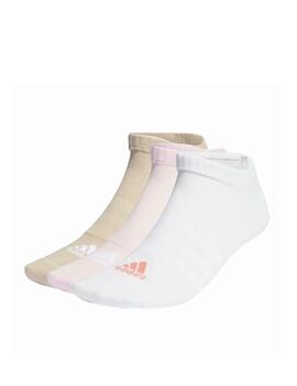 Calcetín Adidas T Spw Low 3PK Rosa/Blanco/Beige