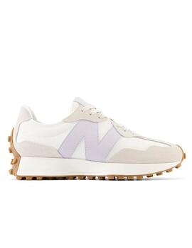 Zapatilla New Balance W 327OS Lea Blanco/Violeta