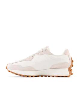 Zapatilla New Balance 327 Piel Blanca y Rosa