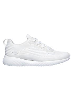 Zapatilla Skechers Bobs Squad T-Talk Mujer WHT