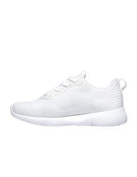 Zapatilla Skechers Bobs Squad T-Talk Mujer WHT