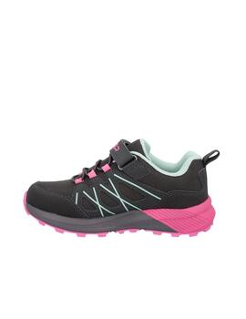 Zapatilla Trekking CMP Hulysse WP K Negro/Fucsia