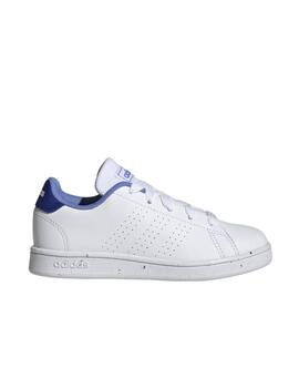 Zapatilla Adidas Advantage K Blanco/Azules