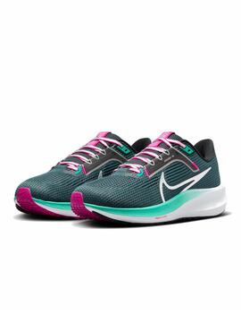 Zapatilla Nike W Air Zoom Pegasus 40 Verde/Plata