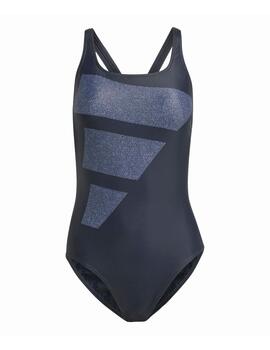 Bañador Adidas Swim W Big Bars Suit Negro/Plata