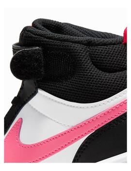 Zapatilla Nike PSV Court Borough Mid2 Negro/Rosa