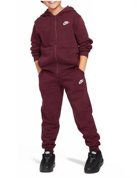 Pantalón Nike Y Club Fleece Granate